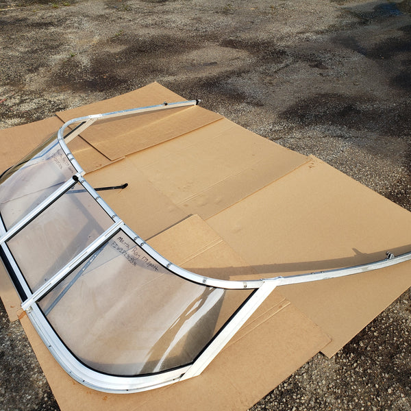Manta Ray 179 Sport Boat Starboard Windshield Curved Glass Section